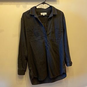 Black denim Madewell tunic size Medium. Worn once